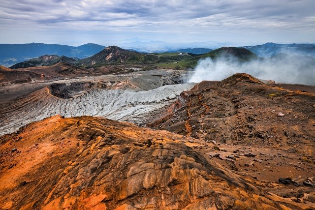 The summit of Mount Aso