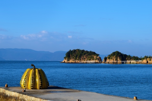 Pumpkins in Naoshima