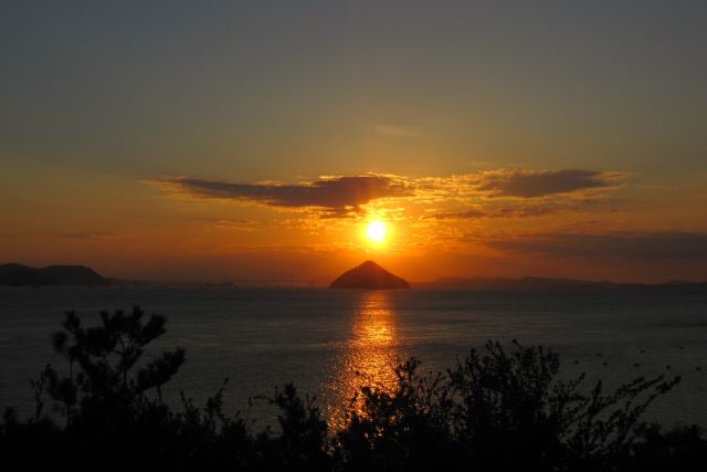 直島の夕日