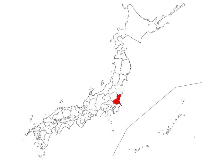 茨城県の地図