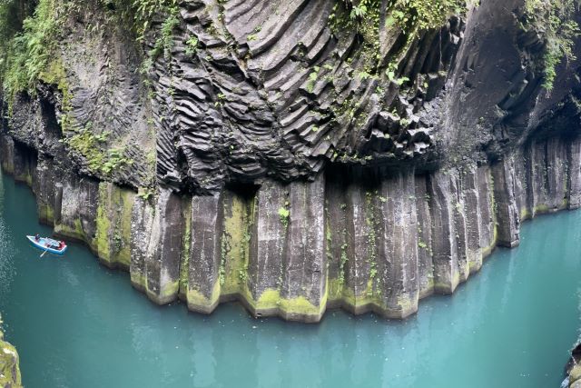 Columnar jointing of Takachiho Gorge