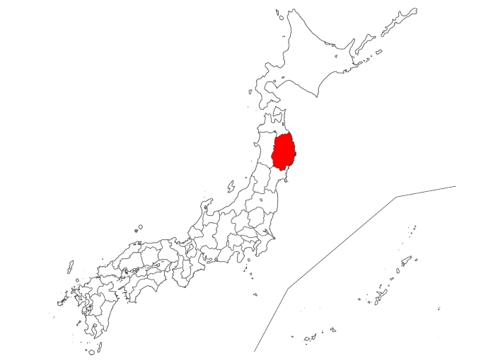 岩手県の地図