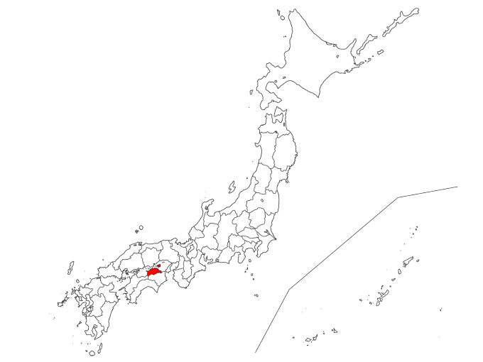 Map of Kagawa Prefecturert