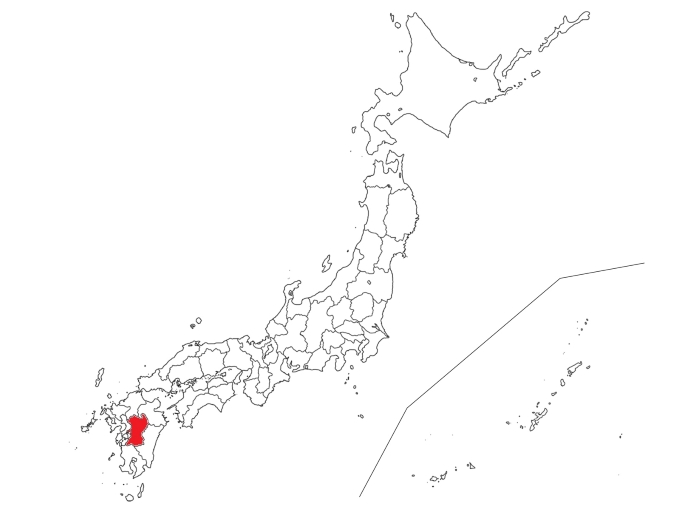 Map of Kumamoto Prefecture