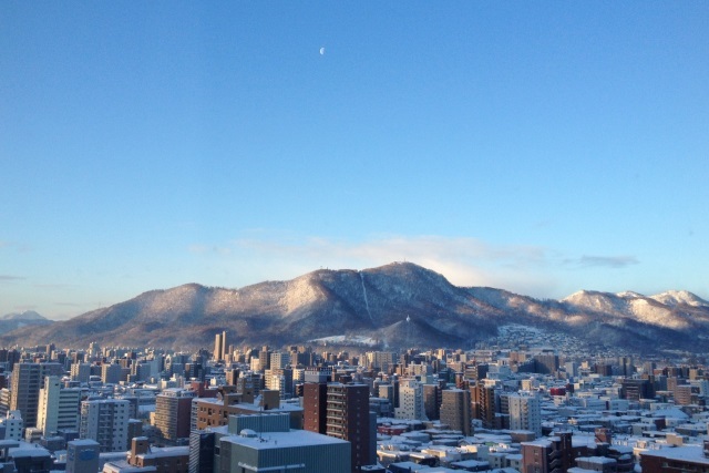 Distant view of Mt. Moiwa