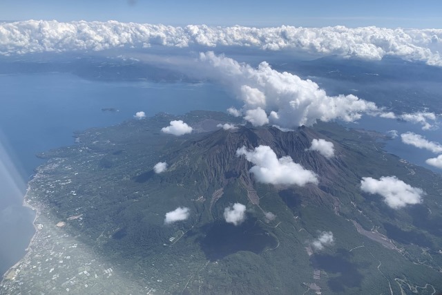 Above Sakurajima