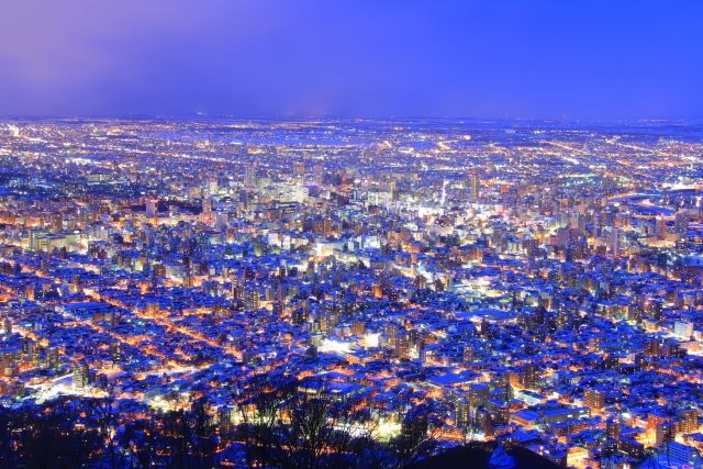 Night view of Mt. Moiwa