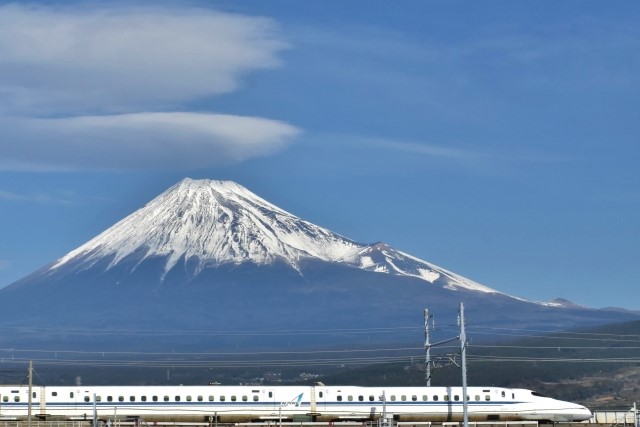 新干线与富士山