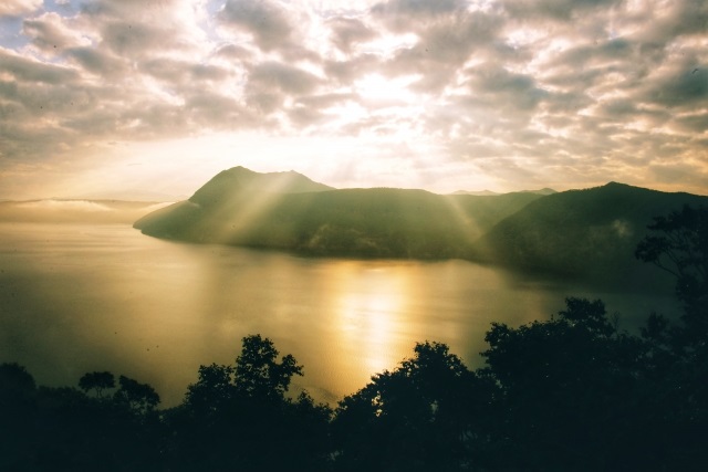 Angel's Ladder at Lake Mashu