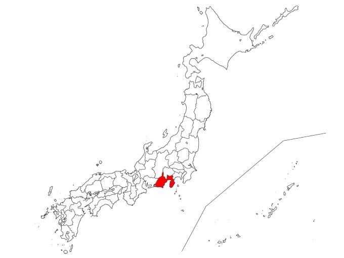 静岡県の地図