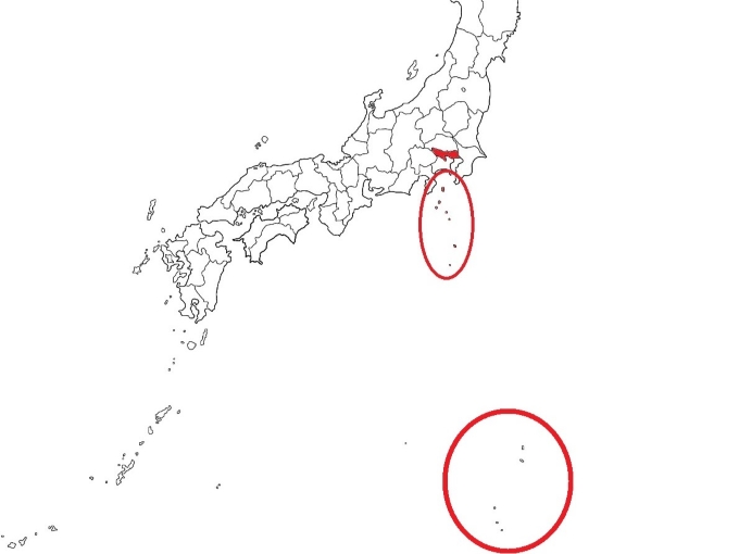 伊豆諸島の地図