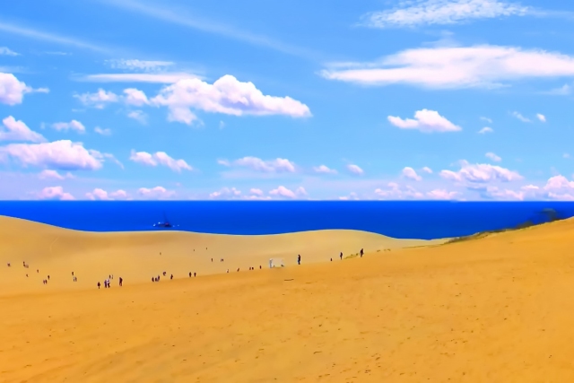 Panorama of Tottori Sand Dunes