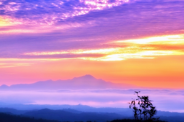 Sunrise over Mount Daisen