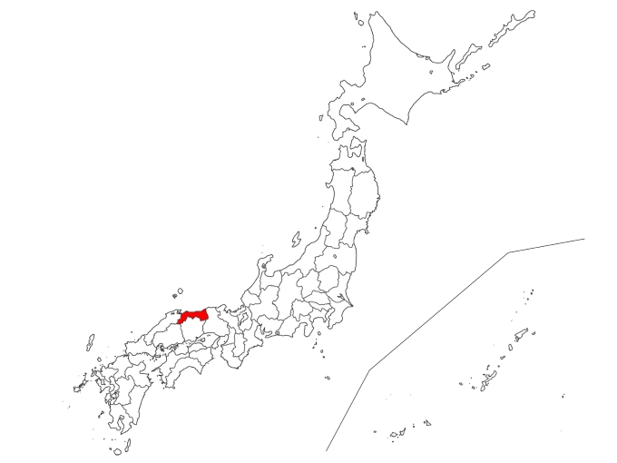 Map of Tottori Prefecture