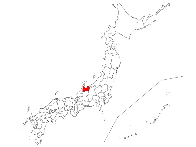 富山県の地図