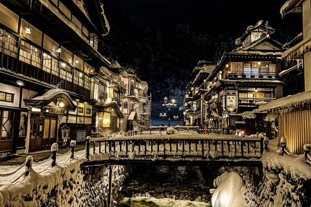 Winter in Ginzan Onsen