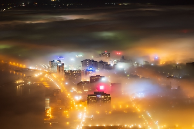 Sea of Clouds Night View in Hakodate