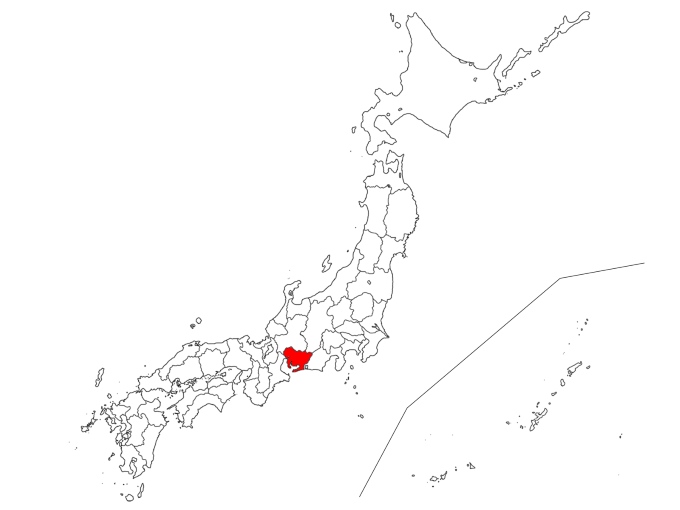 愛知県の地図