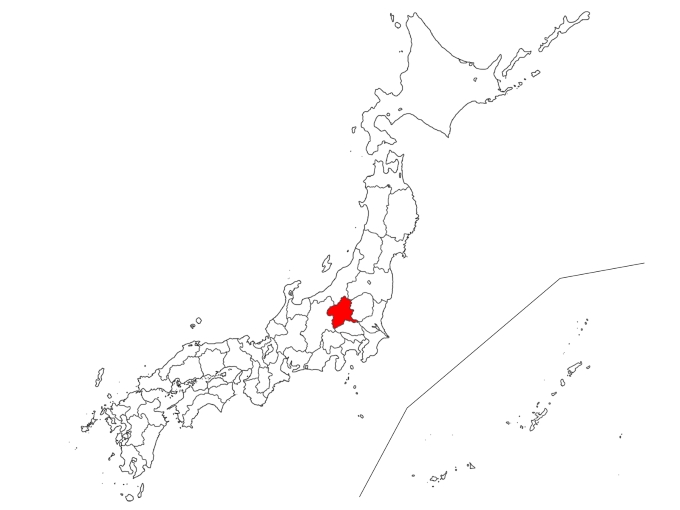 Map of Gunma Prefecture