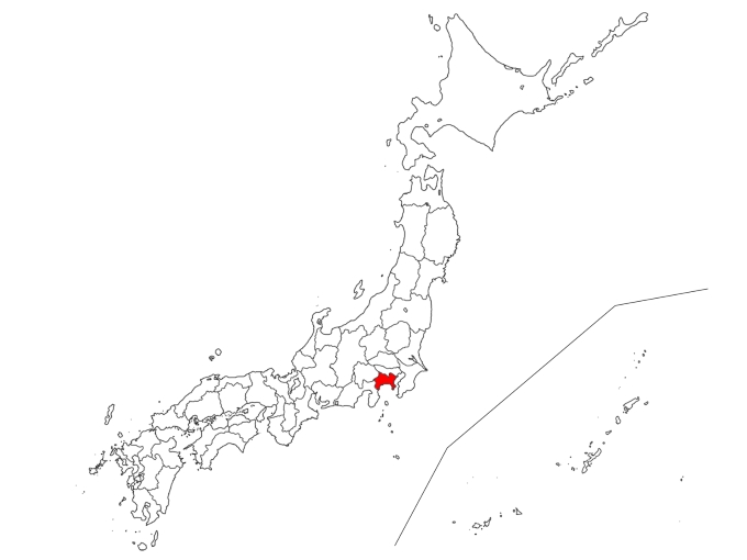 神奈川県の地図