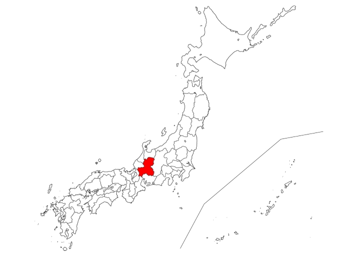 岐阜県の地図