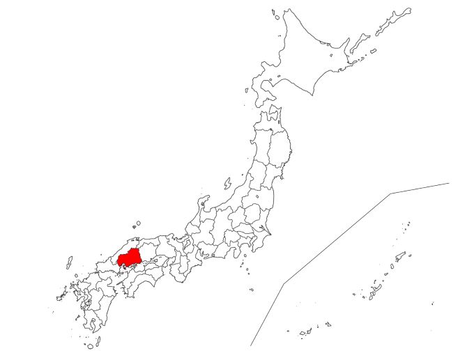 Map of Hiroshima Prefecture