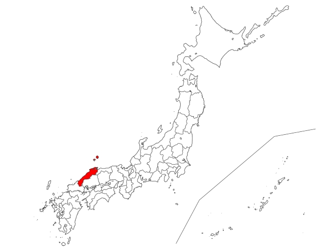 Map of Shimane Prefecture