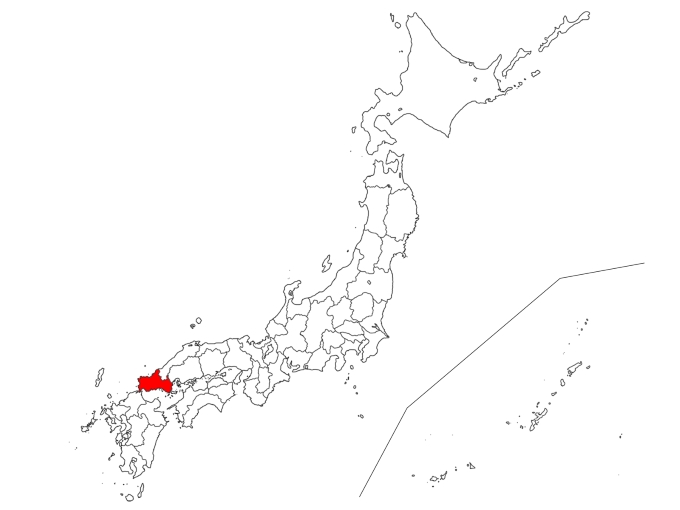 Map of Yamaguchi Prefecture