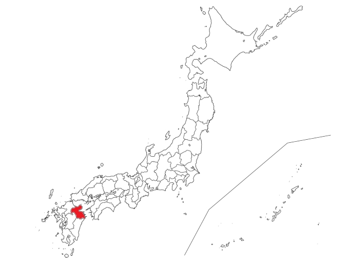 大分県の地図