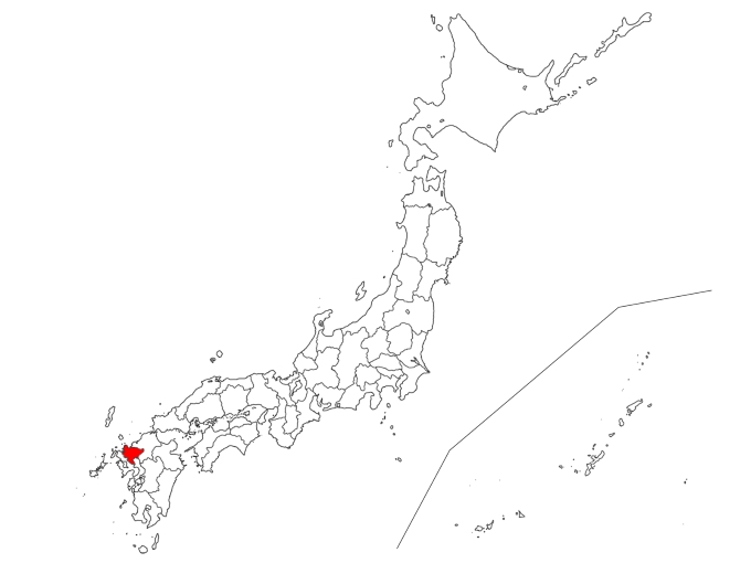 佐賀県の地図