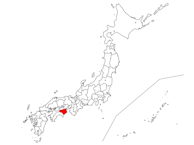 Map of Tokushima Prefecture